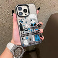 HUNTER HUNTER Phone Case For lMDColor Silver Shell For lPhone 17 16 e 15 14 13 12 11 Pro Max Plus