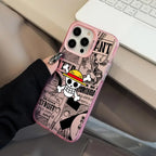 One Piece Bone Logo Cover Phone Case for iPhone 16e 11 12 13 Pro Max 14 15 16 Plus