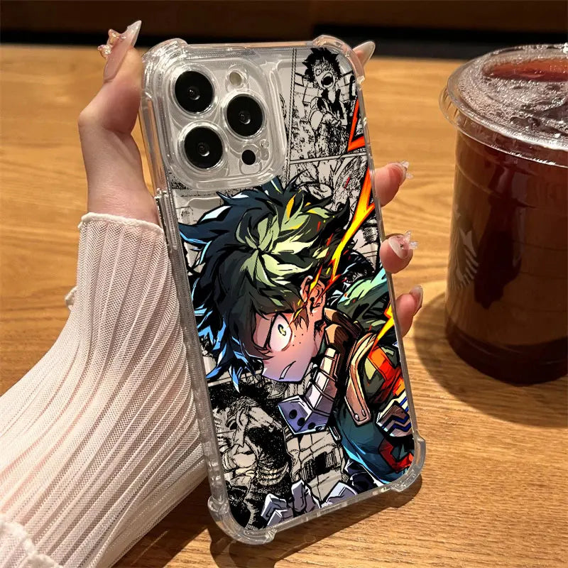 My Hero Academia Cool Anime Phone Case For iPhone 17 16e 16 15 14 13 12 11 Air Pro Max X XR XSMax 7 8 Plus Anti Fall Clear Cover