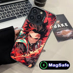 Demon Slayer Tanjiro Phone Case for iPhone 16 15 14 13 12 11 Pro Max Plus MagSafe Translucent Colour Printing Smartphone Cover