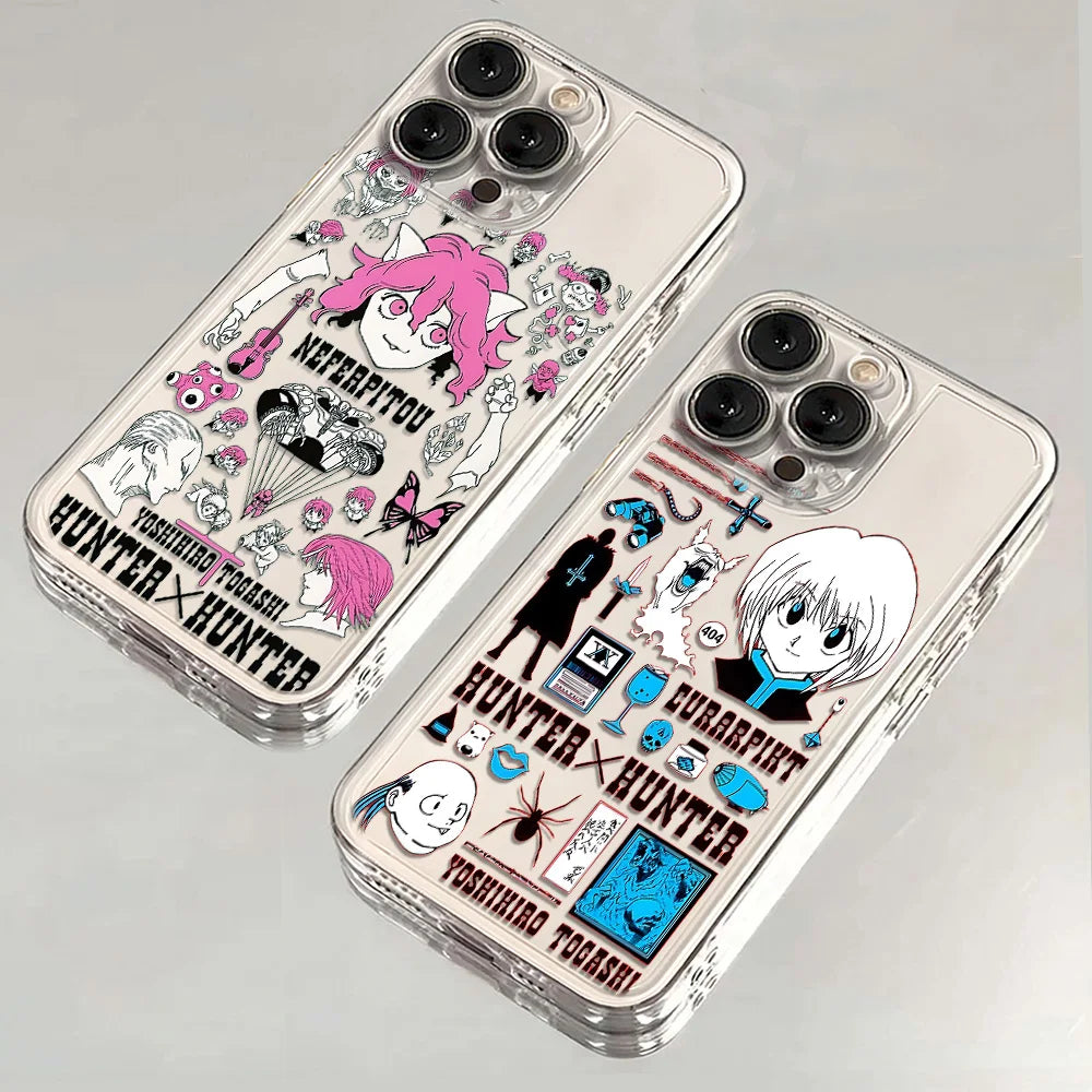 Anime HUNTERÃHUNTER Phone Case For iPhone 16e 16 15 14 13 12 11 Mini Pro Max X XR XSMax 7 8 Plus Transparent Soft TPU Back Cover