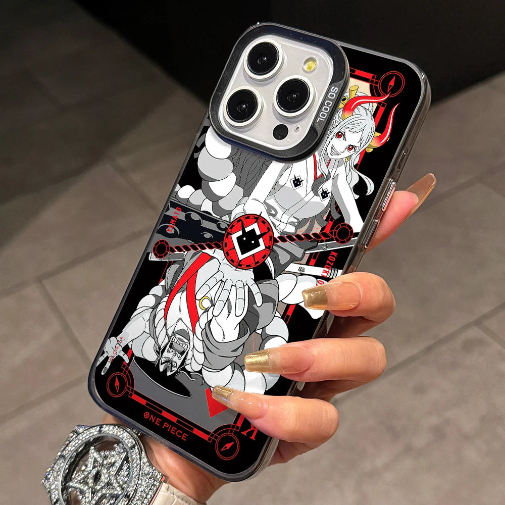 One Luffies Z-Zoroes Pieces Phone Case for iPhone 17 Air 16 16e 15 14 Plus 13 12 11 Pro Max X Xs XR 8 Colorful Silver Hard Cover