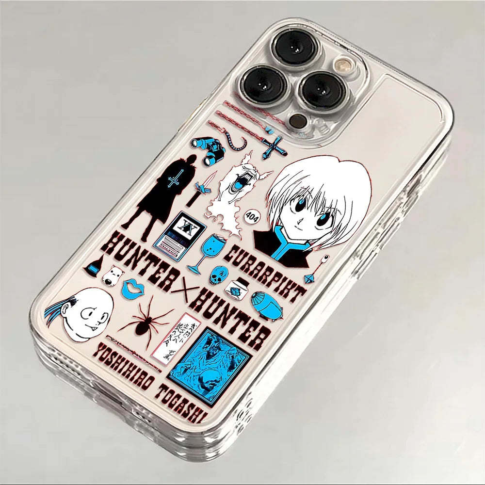 Anime HUNTERÃHUNTER Phone Case For iPhone 16e 16 15 14 13 12 11 Mini Pro Max X XR XSMax 7 8 Plus Transparent Soft TPU Back Cover