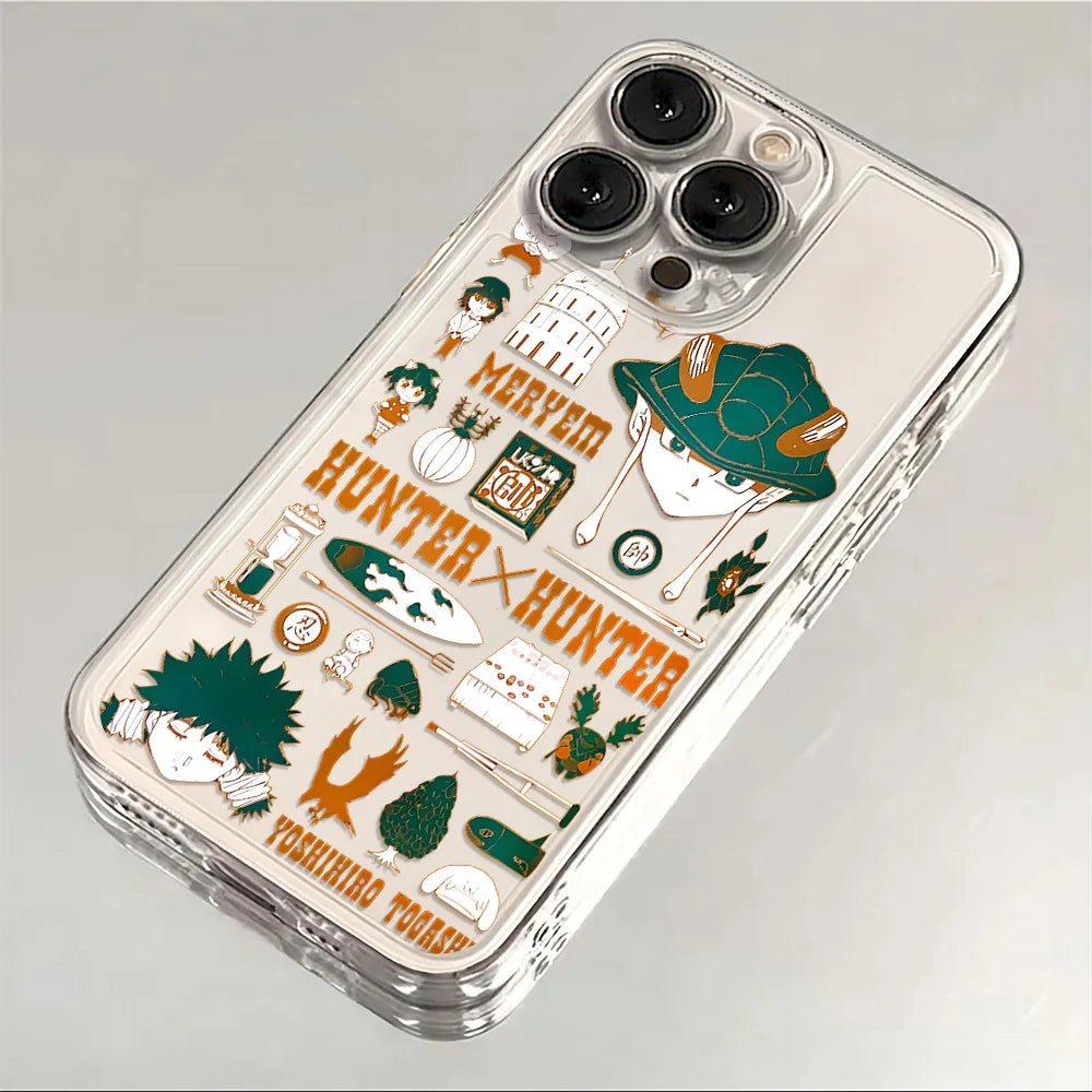 Anime HUNTERÃHUNTER Phone Case For iPhone 16e 16 15 14 13 12 11 Mini Pro Max X XR XSMax 7 8 Plus Transparent Soft TPU Back Cover