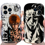 Anime Bleach Wave Case for iPhone 16 15 14 Pro Max 13 12 Mini 11 XS X XR 8 7 Plus SE 2022 2020 Soft Shockproof Back Cover Funda