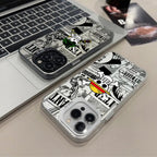 One Piece Bone Logo Cover Phone Case for iPhone 16e 11 12 13 Pro Max 14 15 16 Plus