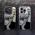 1pc Anime Killua Hunter X Hunter Phone Case Laser IMD Color Silver Shell For IPhone 17 16 15 14 13 12 11 Air Pro Max Plus