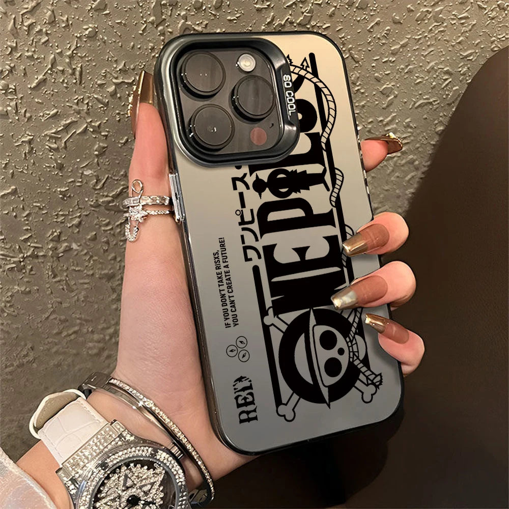 One Luffies Z-Zoroes Pieces Phone Case for Xiaomi Redmi 14C 13C 12C 10 Note 15 14 13 12 Pro Plus 4G 5G Silver Hard Cover