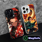 Demon Slayer Tanjiro Phone Case for iPhone 16 15 14 13 12 11 Pro Max Plus MagSafe Translucent Colour Printing Smartphone Cover