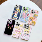 Anime S-Sailor M-Moon Phone Case For iPhone 17 16 15 14 13 12 11 Pro Max Color Black Matte Cover