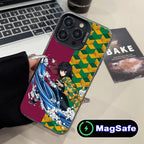 Demon Slayer Giyu Tomioka Phone Case for iPhone 16 15 14 13 12 11 Pro Max Plus MagSafe Translucent Colour Protective Cover