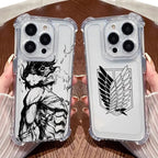 Attacks Anime On Titans Hot Cool Phone Case Clear For iPhone 17 16 14 15 11 12 13 Pro Max 16E Plus 17 Air Soft Shockproof Cover