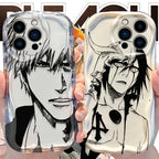 Anime Bleach Wave Case for iPhone 16 15 14 Pro Max 13 12 Mini 11 XS X XR 8 7 Plus SE 2022 2020 Soft Shockproof Back Cover Funda