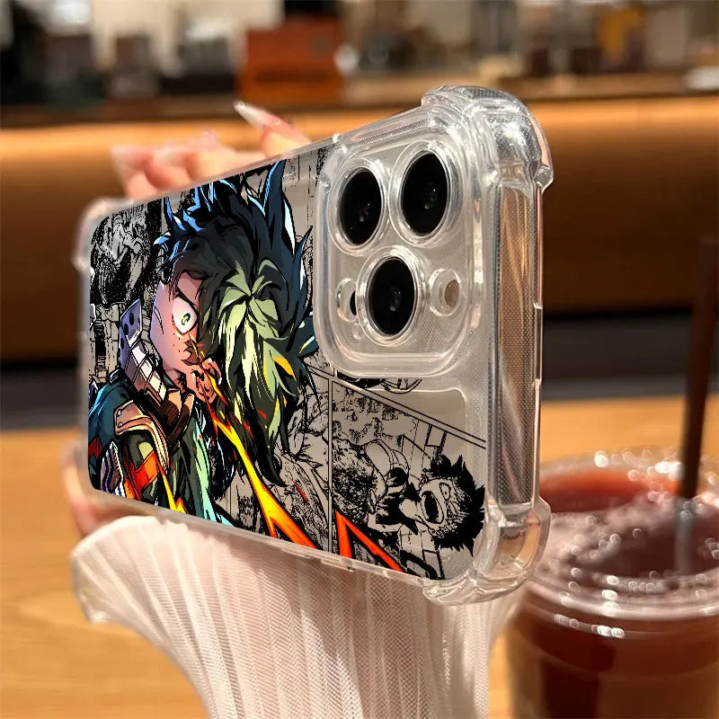 My Hero Academia Cool Anime Phone Case For iPhone 17 16e 16 15 14 13 12 11 Air Pro Max X XR XSMax 7 8 Plus Anti Fall Clear Cover