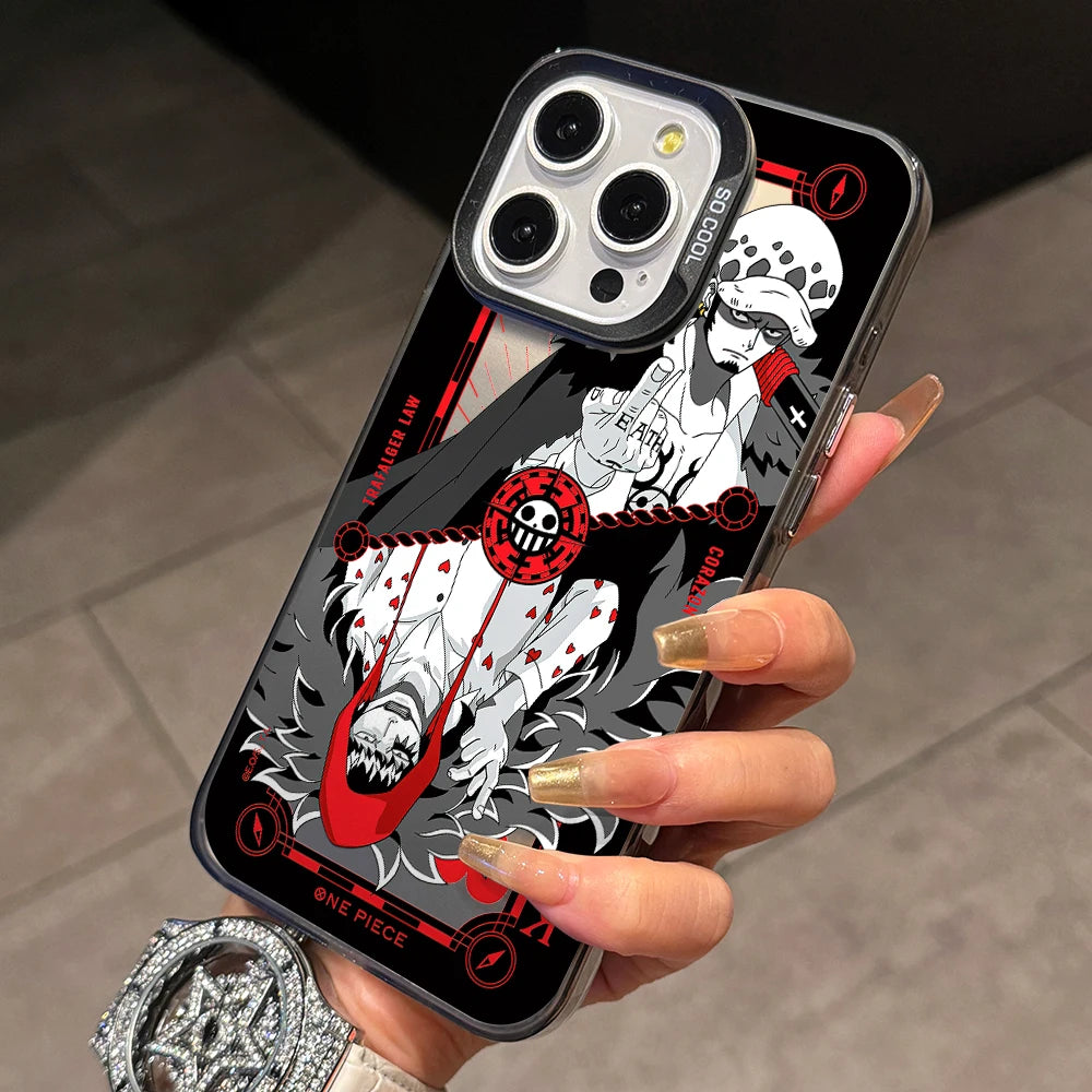 One Luffies Z-Zoroes Pieces Phone Case for Xiaomi Redmi 14C 13C 12C 10 Note 15 14 13 12 Pro Plus 4G 5G Silver Hard Cover