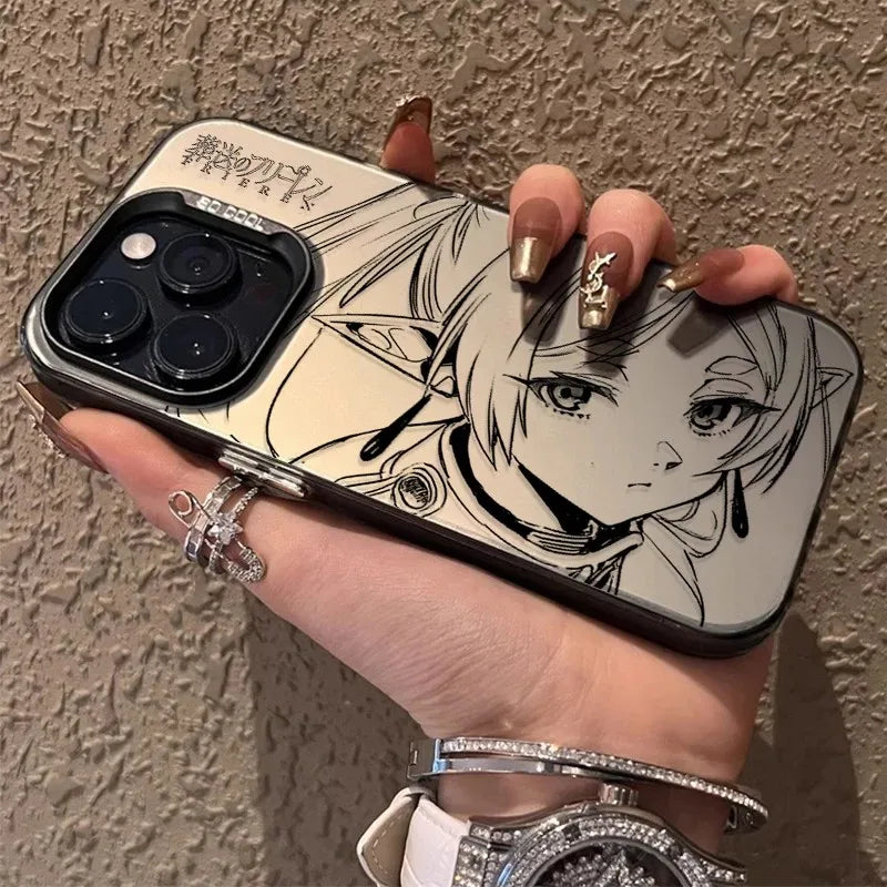 Anime FRIERENS Cute Phone Case For iPhone 17 16e 16 15 14 13 12 11 mini Pro Max X XR XSMAX 8 Air Plus Anti Fall Matte Back Cover