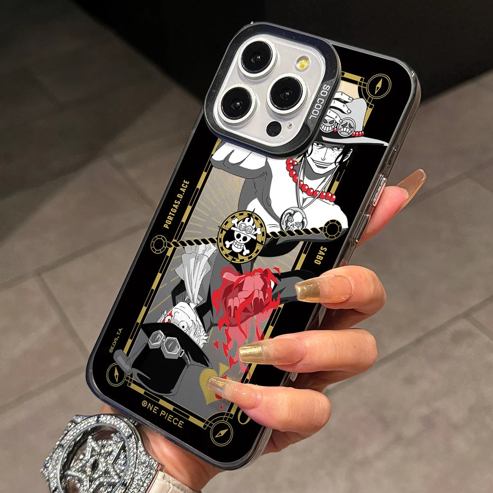 One Luffies Z-Zoroes Pieces Phone Case for Xiaomi Redmi 14C 13C 12C 10 Note 15 14 13 12 Pro Plus 4G 5G Silver Hard Cover