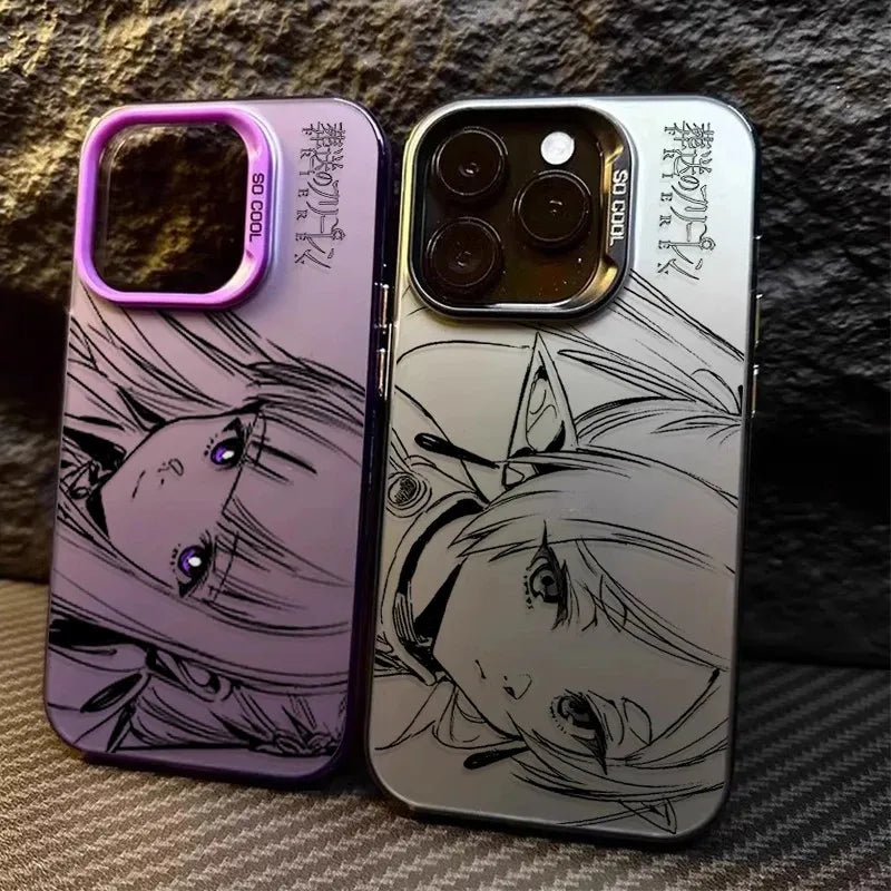 Anime FRIERENS Cute Phone Case For iPhone 17 16e 16 15 14 13 12 11 mini Pro Max X XR XSMAX 8 Air Plus Anti Fall Matte Back Cover