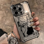 Black Hot Anime HUNTERÃHUNTER Plating Case For Samsung S25 S24 S23 S22 S21 S20 FE Note20 Plus Ultra 4G 5G Anti Fall Airbag Cover