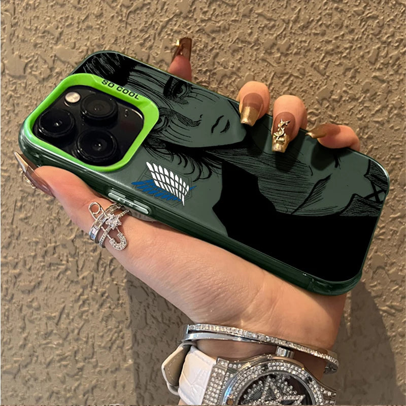 Eren Yeager Attack on Titan Phone Case For iPhone 17 16e 16 15 14 13 12 11 Pro Max X XR XSMAX 8 7 Air Plus Anti Fall Matte Cover