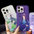 Anime the Apothecary Diaries Phone Case For iPhone 16 15 14 13 12 11 Pro Max White Purple Matte Laser Metallic Aurora Funda
