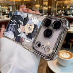 Hot HUNTERSÃHUNTERS KilluaS Plating Phone Case For iPhone 17 17e 16e 16 15 14 13 12 11 Pro Max X Mini Air Plus Anti-Fall Airabag