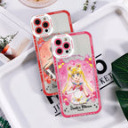 Sailors Moons Girl Phone Case for Apple iPhone 17 Air 16 15 14 Plus 13 12 11 Pro Max Border printing Soft Transparent Cover
