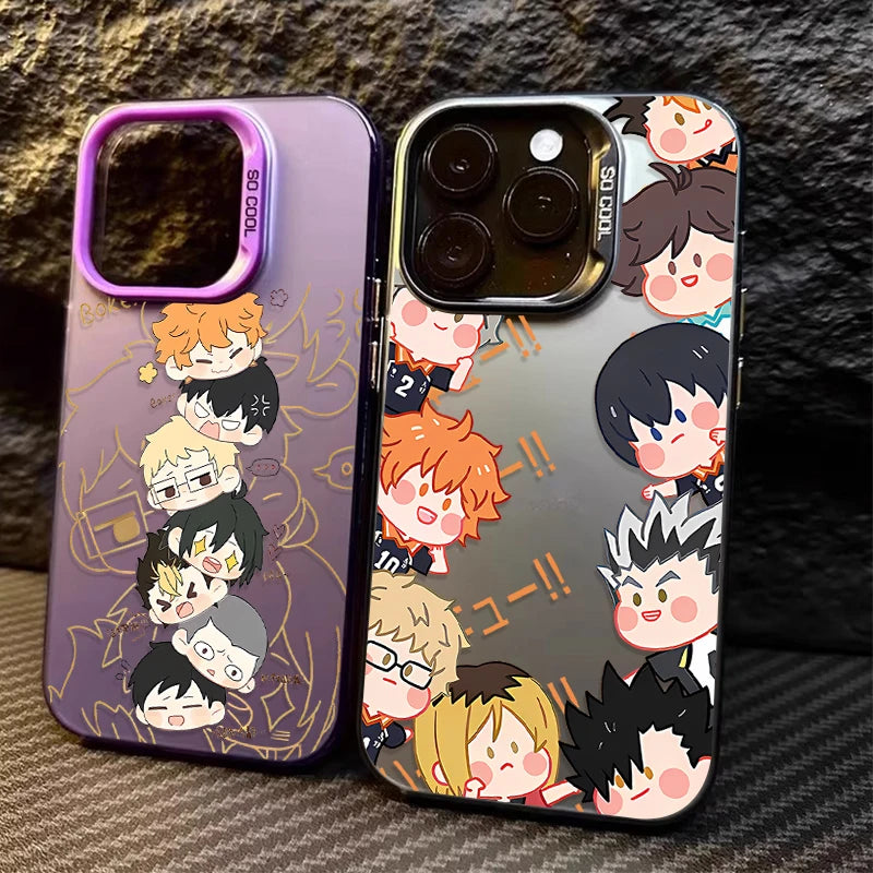 Handsome Anime Haikyuu Hot Hard Case for iPhone 16E 11 12 16 15 14 13 Pro Max XS X XR Plus 8 7 SE 2020 Shockproof Matte Cover PC