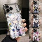 Hot HUNTERSÃHUNTERS KilluaS Plating Phone Case For iPhone 17 17e 16e 16 15 14 13 12 11 Pro Max X Mini Air Plus Anti-Fall Airabag