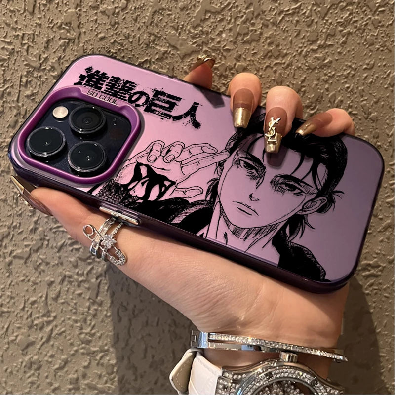 Eren Yeager Attack on Titan Phone Case For iPhone 17 16e 16 15 14 13 12 11 Pro Max X XR XSMAX 8 7 Air Plus Anti Fall Matte Cover