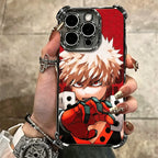 MHA My Hero Bakugou Katsuki Plating Phone Case For iPhone 16 17 Pro Max Air 17E 16E 14 15 Plus 12 13 11 Anti-Fall Protection Cov