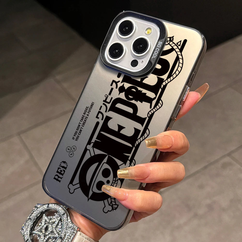 One Luffies Z-Zoroes Pieces Phone Case for Xiaomi Redmi 14C 13C 12C 10 Note 15 14 13 12 Pro Plus 4G 5G Silver Hard Cover