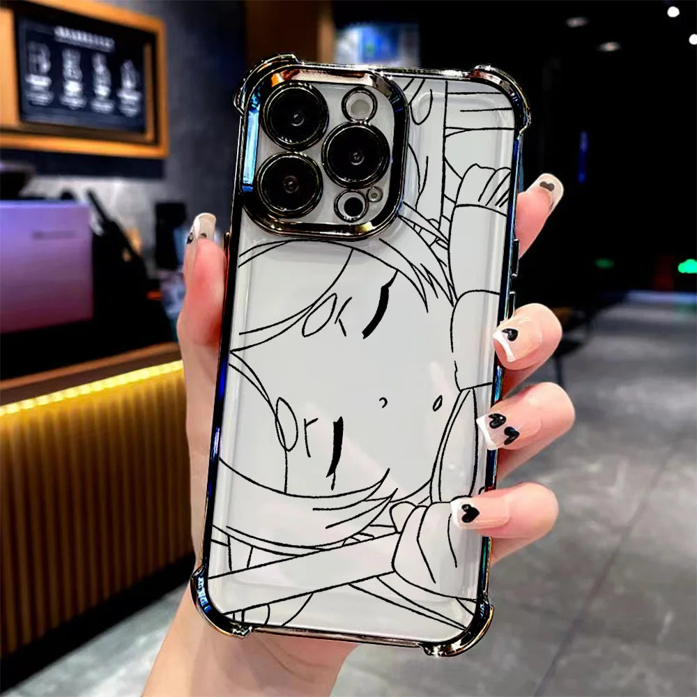 Hot Japan Anime Comics Frieren Plating Phone Case For iPhone 16e 16 15 14 13 12 11 Pro Max X XR 7 8 6 Mini Plus Anti-Fall Cover