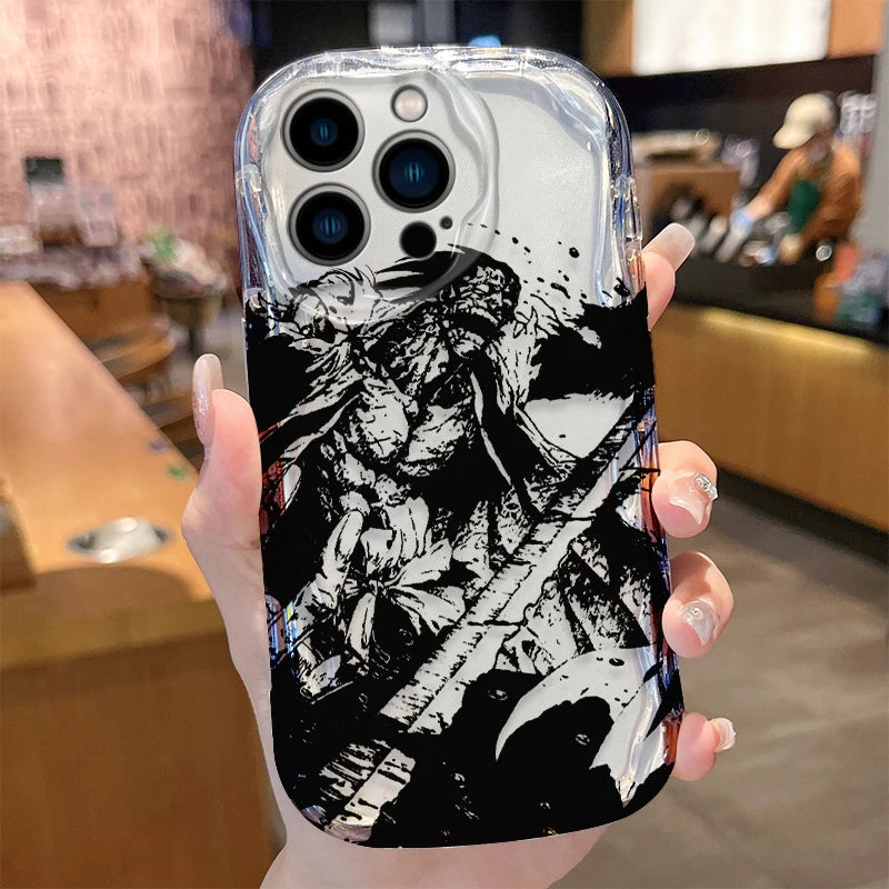 Anime Bleach Wave Case for iPhone 16 15 14 Pro Max 13 12 Mini 11 XS X XR 8 7 Plus SE 2022 2020 Soft Shockproof Back Cover Funda