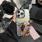 Anime C-Chainsaw Man Phone Case For iPhone 17 16 15 14 13 12 11 Pro Max Air multicolor Matte Laser Metallic Aurora Funda