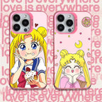 Phone Case For iPhone 17,16,15,14,13,12,11,Pro,XS,Max,Plus,Mini,SE Anime S-Sailor-M-Moon Pink Candy Matte Shockproof Cover