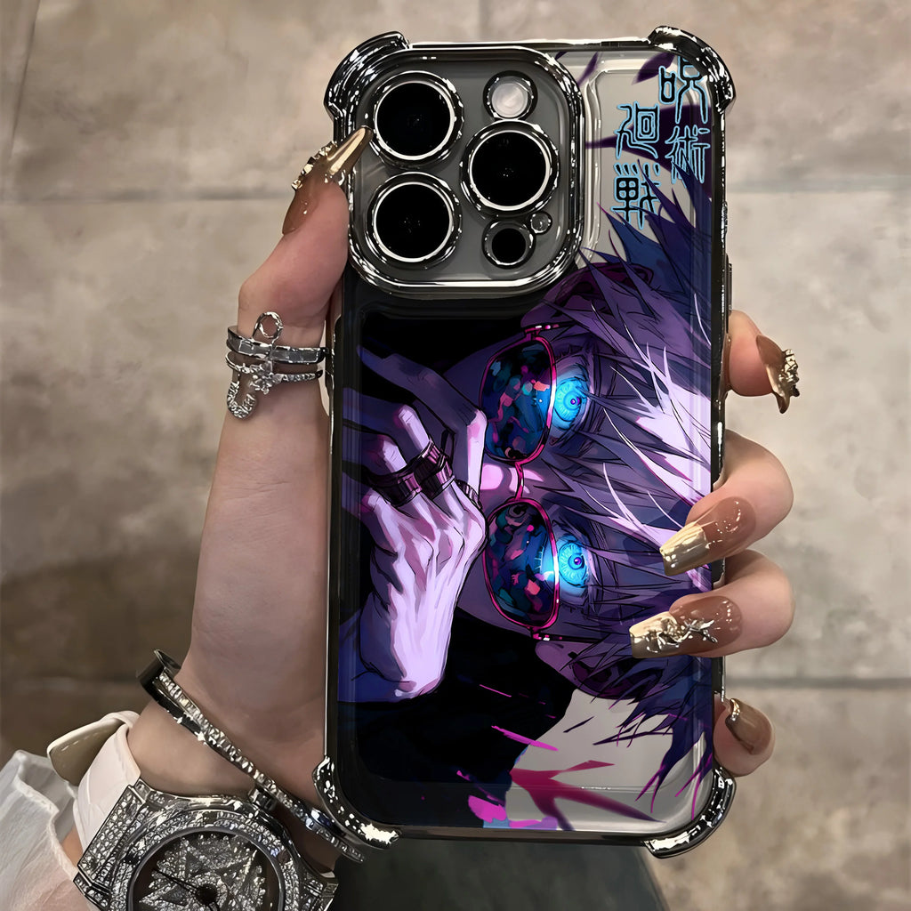 Anime Jujutsu Kaisen Phone Case For iPhone 17 Air 16 e 15 14 13 12 11 Plus Mini Pro Max X XR XS SE Shockproof Gojo Plating Case