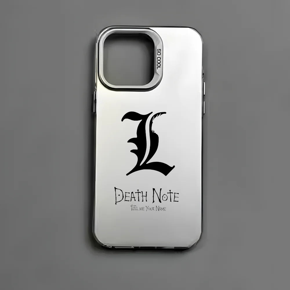 Anime D-Death Note Comics Phone Case For iPhone 16 15 14 13 12 11 Pro Max Plus â Colorful Gradient Soft TPU Back Cover