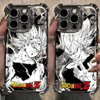 Black Comics D-Dragons Plating Phone Case For iPhone 17 17e 16e 16 15 14 13 12 11 ProMax Mini Air Plus Anti-Fall Airabag B-Balls
