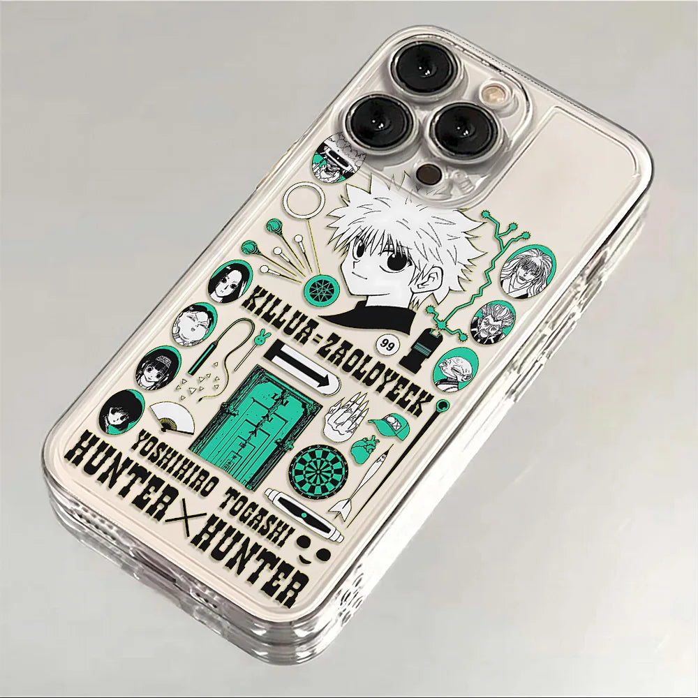 Anime HUNTERÃHUNTER Phone Case For iPhone 16e 16 15 14 13 12 11 Mini Pro Max X XR XSMax 7 8 Plus Transparent Soft TPU Back Cover