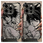 Anime Death Note Plating Phone Case For iPhone 17 17e 16e 16 15 14 13 12 11 Pro Max X XR XSMax 8 Mini Air Plus Anti-Fall Airabag