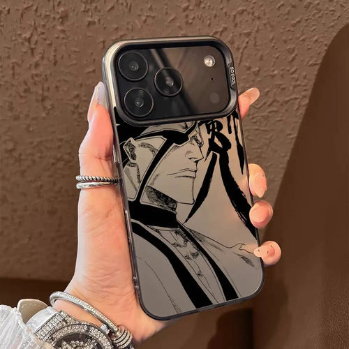 Anime B-Bleach Phone Case For iPhone 17 16 15 14 13 12 11 Pro Max Air multicolor Matte Laser Metallic Aurora Funda