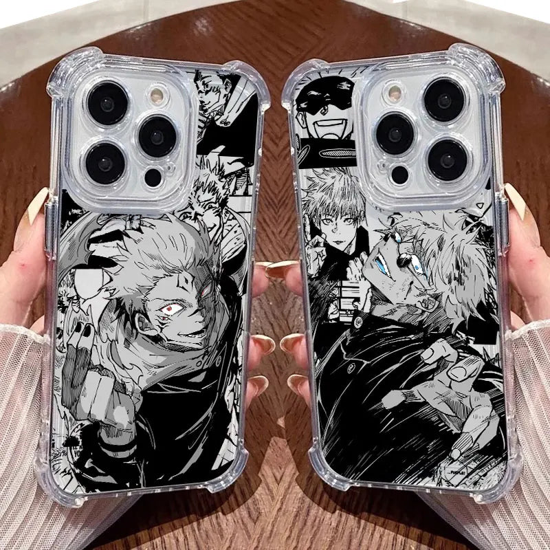 Jujutsus Anime Kaisens Phone Case Clear For iPhone 17 16 14 15 11 12 13 Pro Max 16 E Plus 17 Air Soft Shockproof Anti-fall Cover