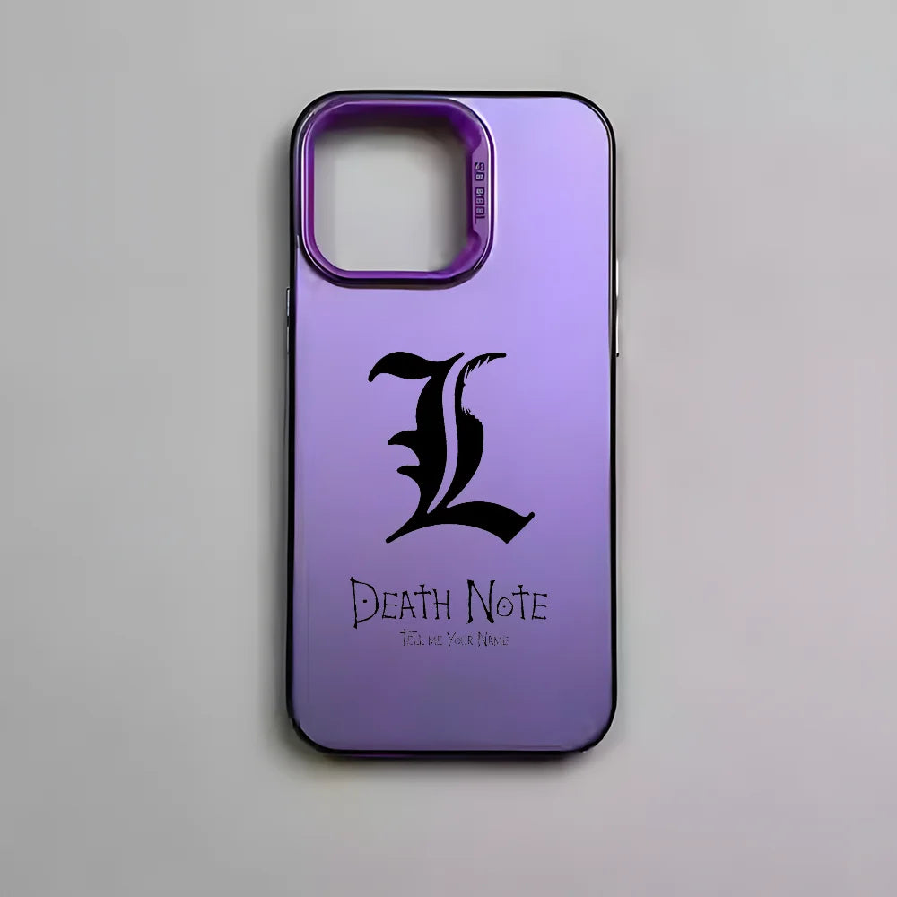 Anime D-Death Note Comics Phone Case For iPhone 16 15 14 13 12 11 Pro Max Plus â Colorful Gradient Soft TPU Back Cover