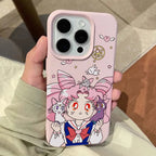 Anime S-Sailors M-Moons Lichee leather pattern Phone Case For Samsung S26 S25 S24 S23 S22 S21 S20 S10 Plus FE Ultra 4G 5G