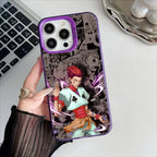 H-Hisoka H-Hunter X Hunter Phone Case For IPhone 17 16 15 14 13 12 Pro Max Plus Multicolor Matte Silver-Plated Protective Case