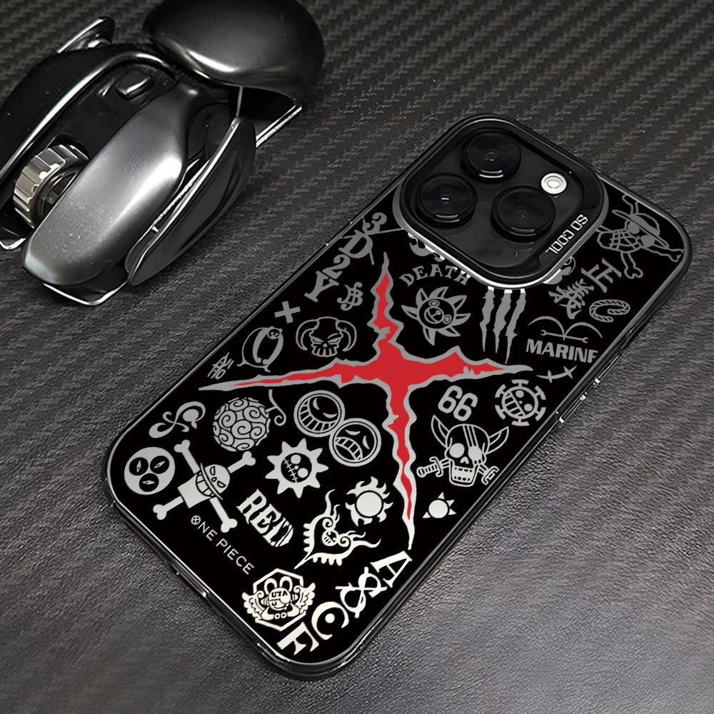 One Luffies Z-Zoroes Pieces Phone Case for Xiaomi Redmi 14C 13C 12C 10 Note 15 14 13 12 Pro Plus 4G 5G Silver Hard Cover