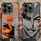 Hot Anime B-Bleachs IchigoesPlating Case for IPhone 16 15 14 13 12 11 Pro Max X XR XSMax 7 8 6 Plus Anti-Fall Airabag Back Cover