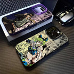 Anime J-JOJO Cool Phone Case For iPhone 17 16 15 14 13 12 11 Pro Max Air multicolor Matte Laser Metallic Aurora Funda