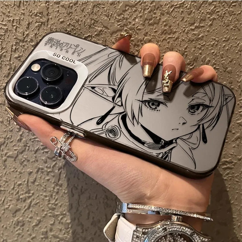 Anime FRIERENS Cute Phone Case For iPhone 17 16e 16 15 14 13 12 11 mini Pro Max X XR XSMAX 8 Air Plus Anti Fall Matte Back Cover